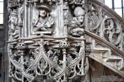 Travel photography:Stone pulpit inside Stephansdom cathedral, Austria