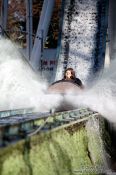 Travel photography:Donau jump Vienna Prater water slide , Austria