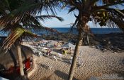 Travel photography:A barraca on a city beach in Salvador de Bahia, Brazil