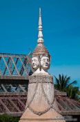 Travel photography:Four-faced stupa at a temple in Phnom Penh, Cambodia