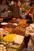 Travel photography:Food stall at the Phnom Penh night market , Cambodia
