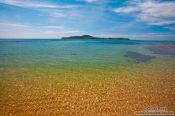 Travel photography:View of Kaoh Ruessel (Bamboo Island) in the distance from Kaoh Ta Kiev Island , Cambodia