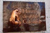 Travel photography:Plaque of the Colonial Art Museum, Cuba