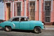 Travel photography:Trinidad house with classic car, Cuba