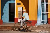 Travel photography:Cyclist in Remedios, Cuba