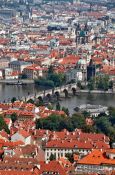 Travel photography:Charles bridge with Moldau (Vltava) river, Czech Republic
