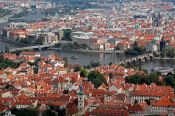 Travel photography:View of Prague and the Moldau (Vltava) river, Czech Republic