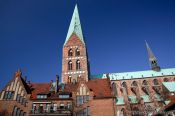 Travel photography:St. Mary´s church (Marienkireche) in Lübeck, Germany