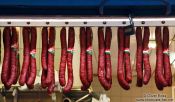 Travel photography:Hungarian salamis at the Budapest market , Hungary