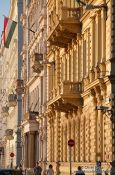 Travel photography:Budapest riverside facades , Hungary