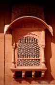 Travel photography:Stone window in the Junagarh Fort in Bikaner, India