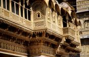 Travel photography:Old Havelis (merchant houses) in Jaisalmer, India