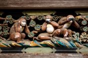 Travel photography:The three wise monkeys at the Nikko Unesco World Heritage site, Japan