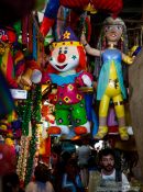 Travel photography:Piñatas for sale at Oaxaca market, Mexico