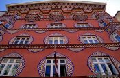 Travel photography:Facade of the People´s Loan Bank in Ljubljana, Slovenia