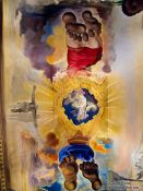 Travel photography:Painted ceilling in the Figueres Dalí museum, Spain