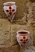 Travel photography:Flower pots decorate a house in Pals, Spain