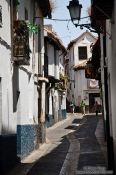 Travel photography:Street in Granada`s Albayzin district, Spain