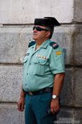 Travel photography:Madrid policeman, Spain