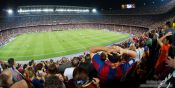 Travel photography:Spectators in Camp Nou stadium, Spain
