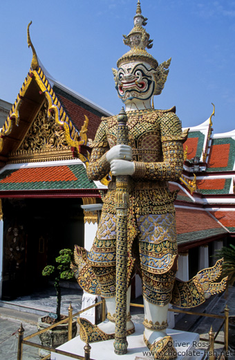 Giant guardian at Wat Phra Kaew in Bangkok