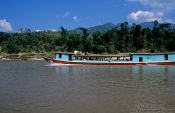Travel photography:Passenger boat on the Mekong River, Thailand