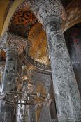 Travel photography:Columns inside the Ayasofya (Hagia Sofia), Turkey