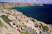 Travel photography:Scenic Amphitheatre near Land`s End in Cornwall, United Kingdom England