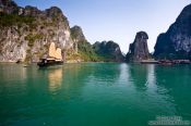 Travel photography:Junk ship in Halong Bay , Vietnam