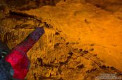 Travel photography:Suggestive rock formation inside Hang Sun Sot Cave in Halong Bay , Vietnam
