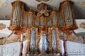 Travel photography:Organ inside the St. Gallus church in Bregenz, Austria