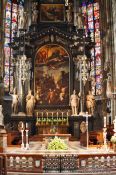 Travel photography:Main altar inside Stephansdom cathedral, Austria