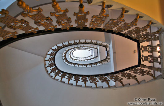 Staircase inside the Hotel Drei Kronen in Vienna
