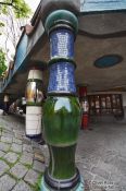 Travel photography:Vienna Hundertwasser house pillars , Austria