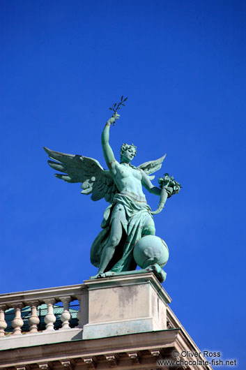 Vienna Hofburg angle statue atop the Neue Burg