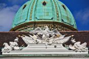 Travel photography:Vienna Hofburg imperial eagle and cupola, Austria