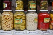 Travel photography:Vienna Naschmarkt pickled vegetables , Austria