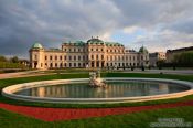 Travel photography:The lower Belvedere with fountain, Austria