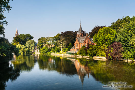 House along a lake in Bruges