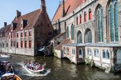 Travel photography:Bruges houses, Belgium