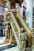 Travel photography:Pulpit inside Bruges cathedral, Belgium