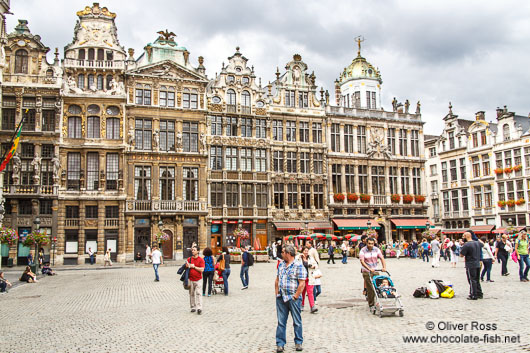 Houses on the Brussels main square (Grote Markt)