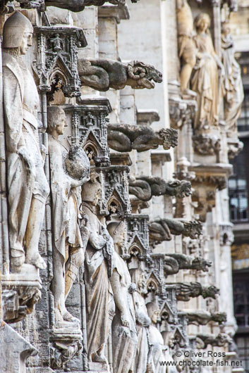 Facade detail on the Brussels cathedral