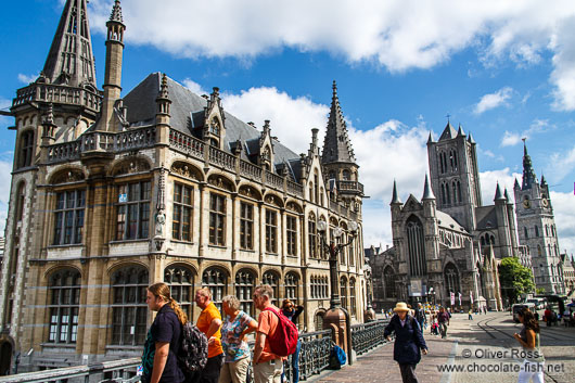 Ghent Old Post Office, Saint Nicholas Church, and Belfry tower