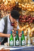 Travel photography:Vendor at the Kuider food market in Ghent, Belgium