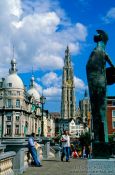 Travel photography:Antwerpen viewed from the riverbank., Belgium
