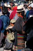 Travel photography:Woman with children in Potosi, Bolivia