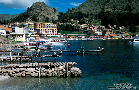 Copacabana Village at the shores of Lake Titikaka (Titicaca)