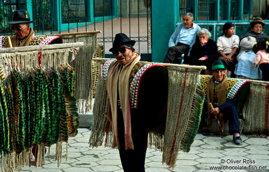 Village elders dressed for the annual festival, Sorata