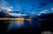Travel photography:Sunset over lake Titikaka (Titicaca), Bolivia